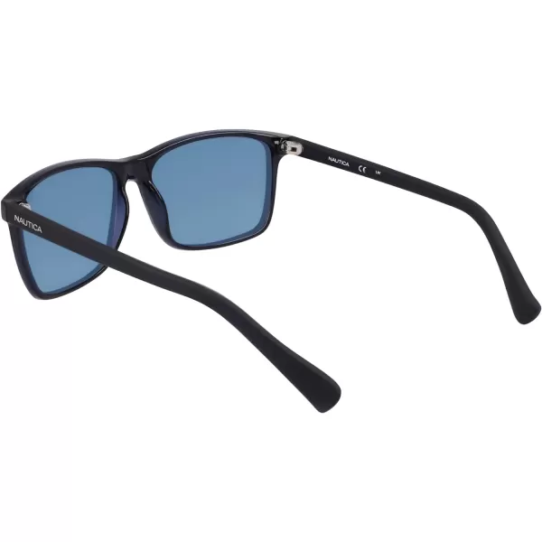 NAUTICA Mens N2246s Rectangular SunglassesCrystal Navy