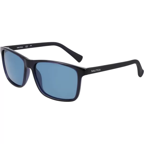 NAUTICA Mens N2246s Rectangular SunglassesCrystal Navy