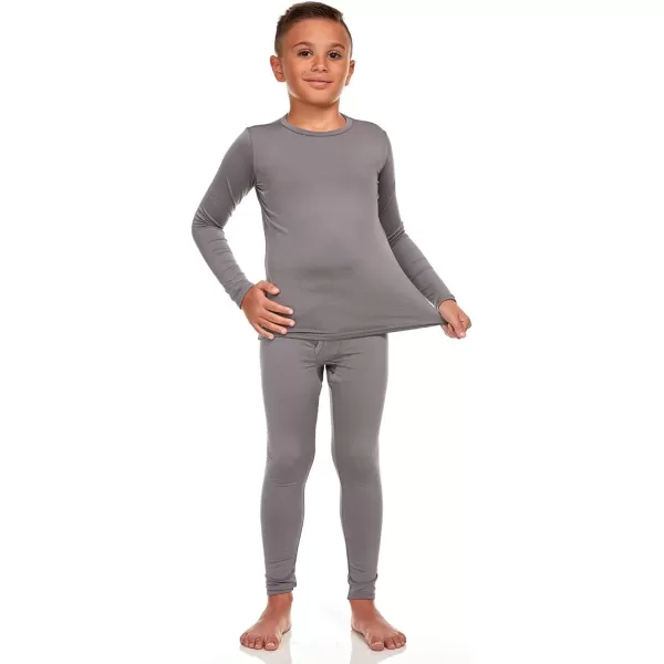 Nautica Boys Base Layer Top amp Bottom Long Johns Thermal Underwear SetGrey