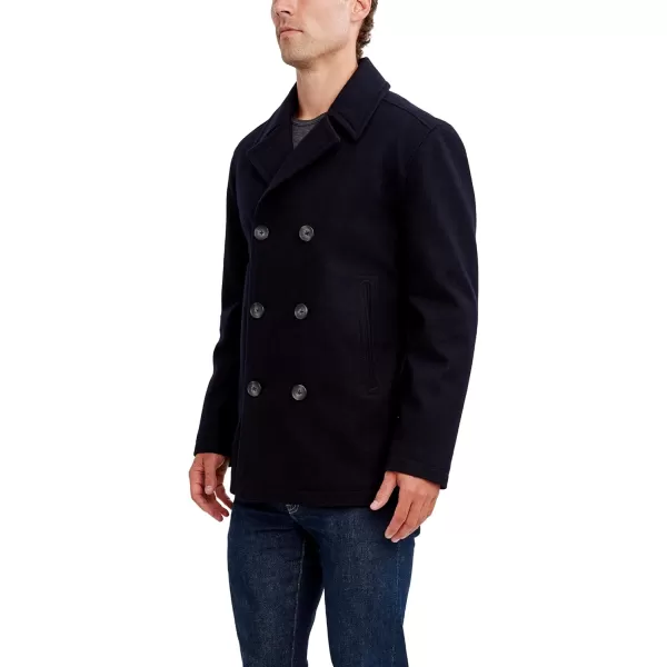 Nautica Mens Classic Double Breasted PeacoatVintage Dark Navy