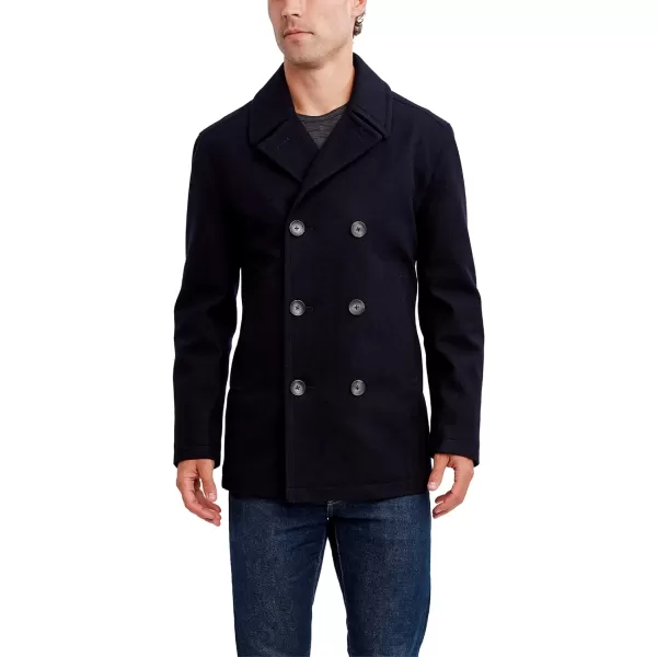 Nautica Mens Classic Double Breasted PeacoatVintage Dark Navy