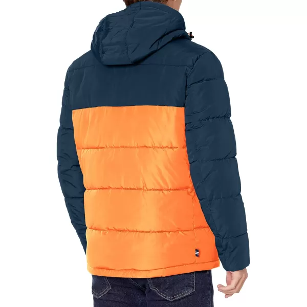 Nautica Mens Hooded Parka Jacket Water and Wind ResistantRustic Sunset