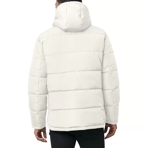 Nautica Mens Hooded Parka Jacket Water and Wind ResistantWhite