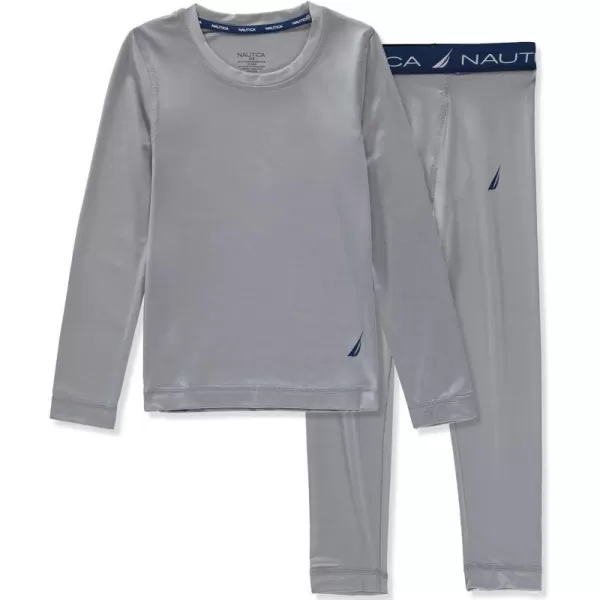 Nautica Boys Base Layer Top amp Bottom Long Johns Thermal Underwear SetGrey