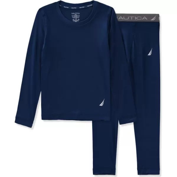 Nautica Boys Base Layer Top amp Bottom Long Johns Thermal Underwear SetNavy