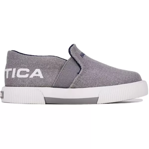 Nautica Kids SlipOn Casual Shoe Athletic Sneaker  YouthToddler Akeley  Boy  Girl  Big KidLittle KidToddlerFairwater Grey Navy