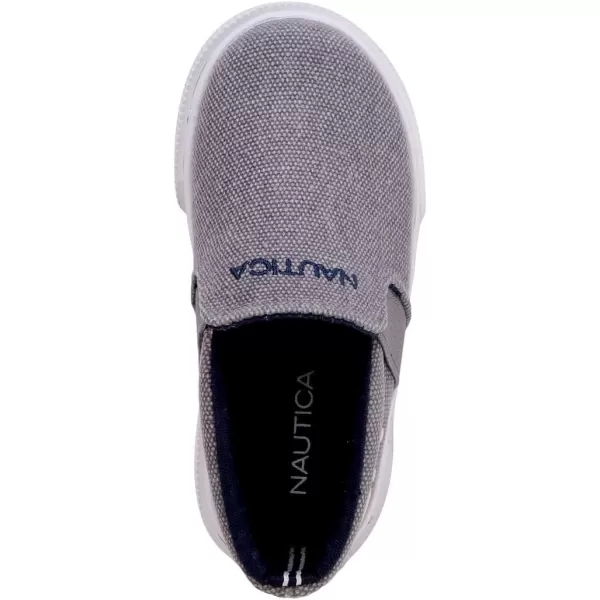 Nautica Kids SlipOn Casual Shoe Athletic Sneaker  YouthToddler Akeley  Boy  Girl  Big KidLittle KidToddlerFairwater Grey Navy