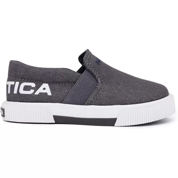 Nautica Kids SlipOn Casual Shoe Athletic Sneaker  YouthToddler Akeley  Boy  Girl  Big KidLittle KidToddlerGrey Denim