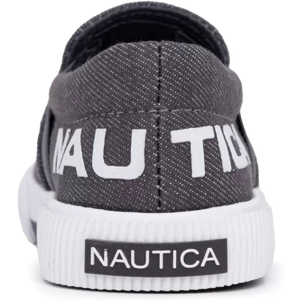 Nautica Kids SlipOn Casual Shoe Athletic Sneaker  YouthToddler Akeley  Boy  Girl  Big KidLittle KidToddlerGrey Denim