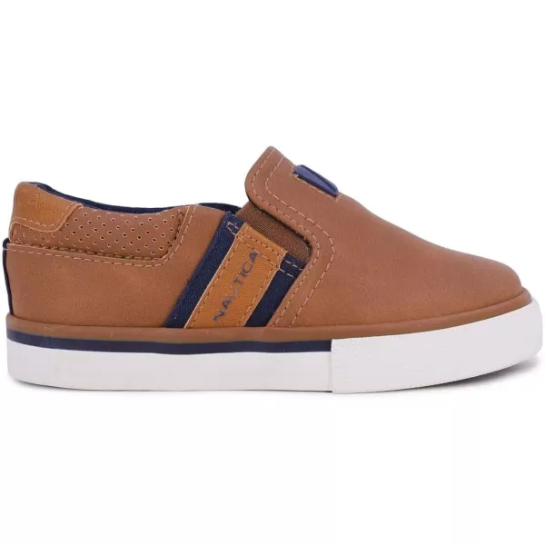 Nautica Kids SlipOn Casual Shoe Athletic Sneaker  YouthToddler Akeley  Boy  Girl  Big KidLittle KidToddlerTan Ivory