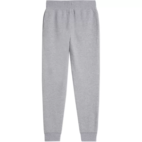 Nautica Little Girls Fleece Sweatpants Functional Pockets Elastic Waistband amp Drawstring ClosureGrey Heather