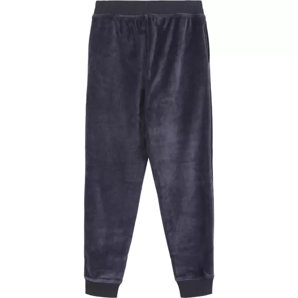 Nautica Little Girls Fleece Sweatpants Functional Pockets Elastic Waistband amp Drawstring ClosureVelour Blue