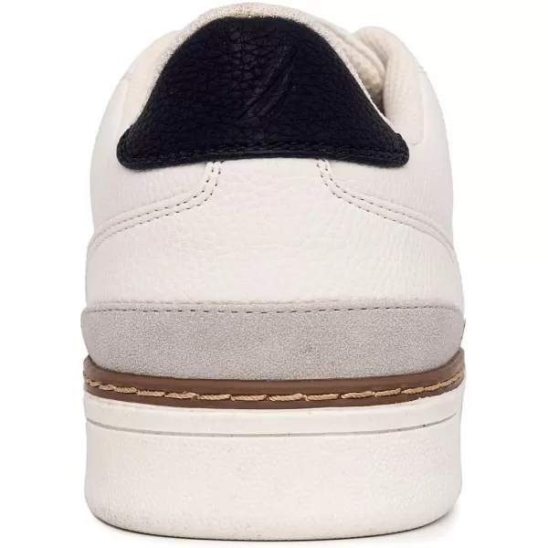 Nautica Mens Walking Shoes Comfortable Vegan Suede Sneakers for Casual Fashion Featuring LaceUp LowTop Loafer DesignWhite Greyjaro