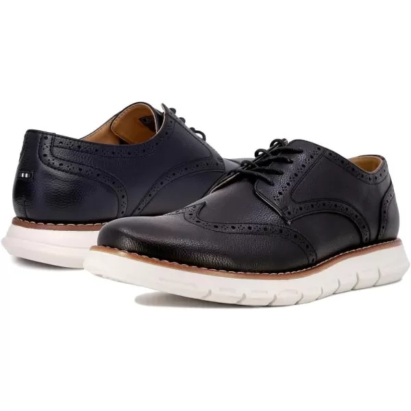 Nautica Mens Wingtip Oxford LaceUp Sneakers for Dress and Walking  Stylish and Comfortable Choice for Oxford Business Casual and Everyday ComfortBlack Pebbled