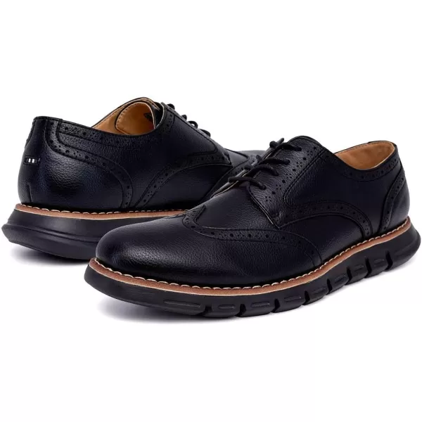 Nautica Mens Wingtip Oxford LaceUp Sneakers for Dress and Walking  Stylish and Comfortable Choice for Oxford Business Casual and Everyday ComfortBlackBlack Pebbled