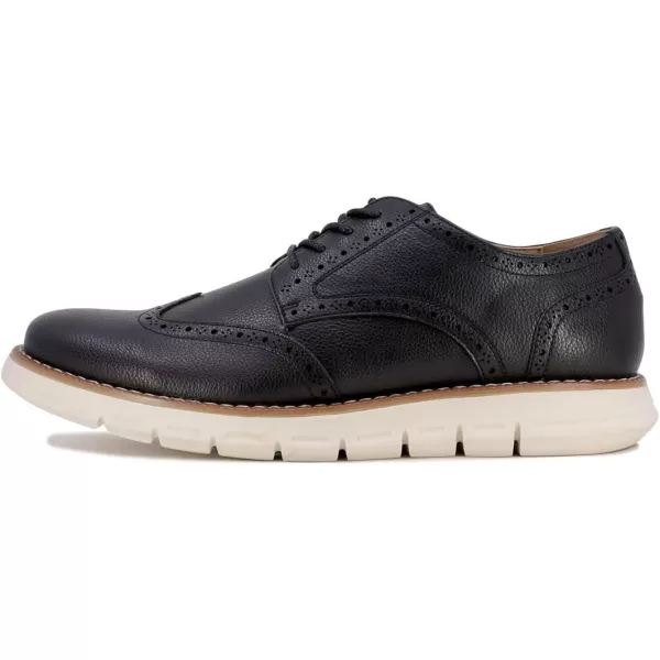 Nautica Mens Wingtip Oxford LaceUp Sneakers for Dress and Walking  Stylish and Comfortable Choice for Oxford Business Casual and Everyday ComfortBlack Pebbled