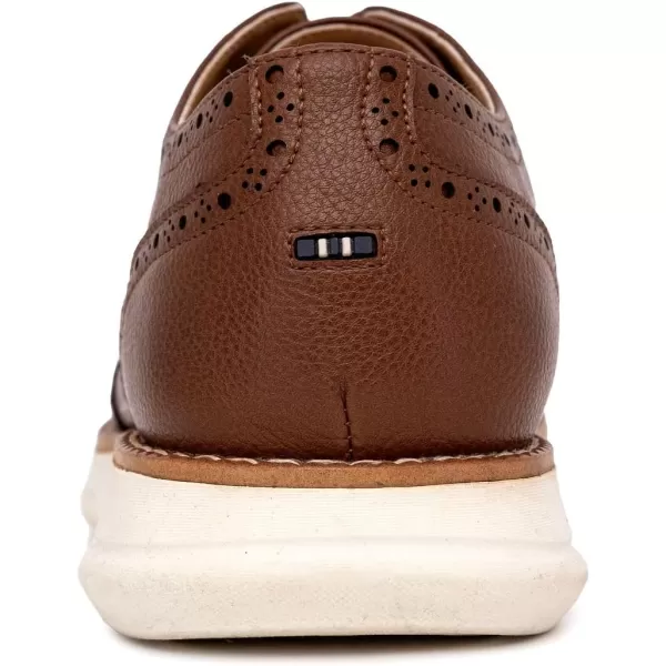 Nautica Mens Wingtip Oxford LaceUp Sneakers for Dress and Walking  Stylish and Comfortable Choice for Oxford Business Casual and Everyday ComfortTan Pebbled