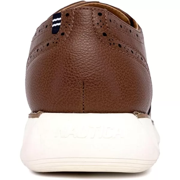 Nautica Mens Wingtip Oxford LaceUp Sneakers for Dress and Walking  Stylish and Comfortable Choice for Oxford Business Casual and Everyday ComfortTanwarren