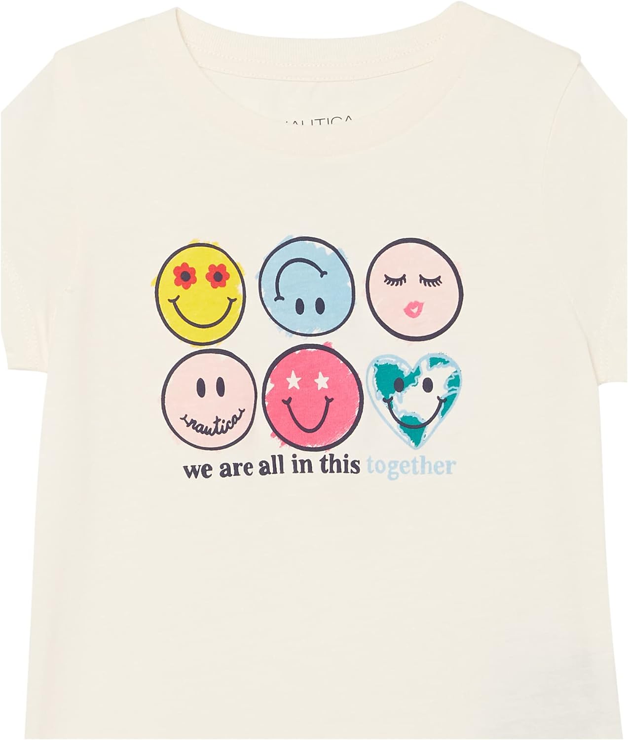 Nautica Girls Short Sleeve TShirt with Fun Graphic Design Cotton Tee with Tagless InteriorNautica Girls Short Sleeve TShirt with Fun Graphic Design Cotton Tee with Tagless Interior
