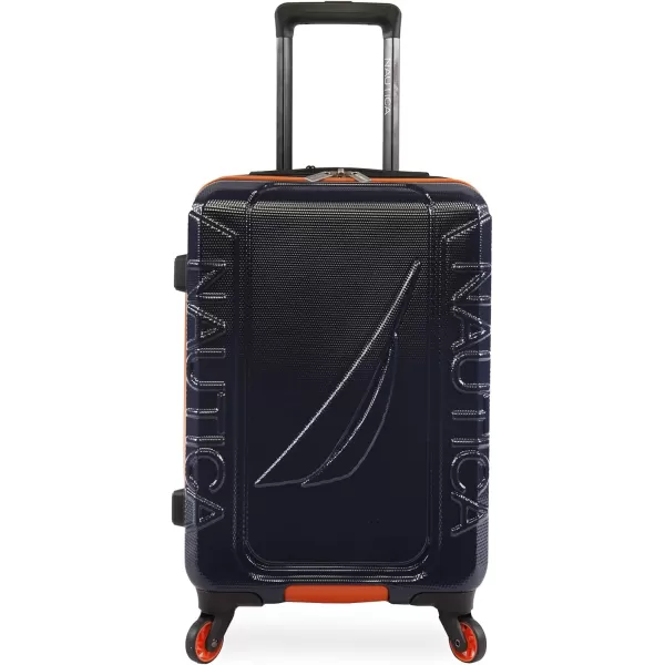 NAUTICA Birch Hardside Spinner Luggage NavyOrange CarryOn 21InchNAUTICA Birch Hardside Spinner Luggage NavyOrange CarryOn 21Inch