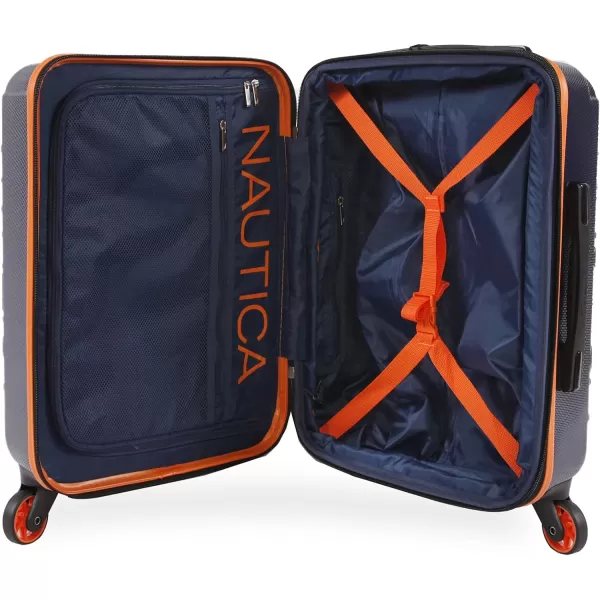 NAUTICA Birch Hardside Spinner Luggage NavyOrange CarryOn 21InchNAUTICA Birch Hardside Spinner Luggage NavyOrange CarryOn 21Inch