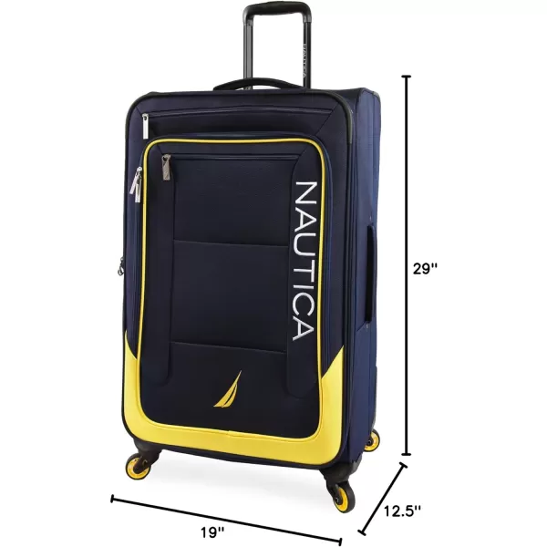 NAUTICA Helios 2pc Softside Luggage Set Navy YellowNAVY YELLOW