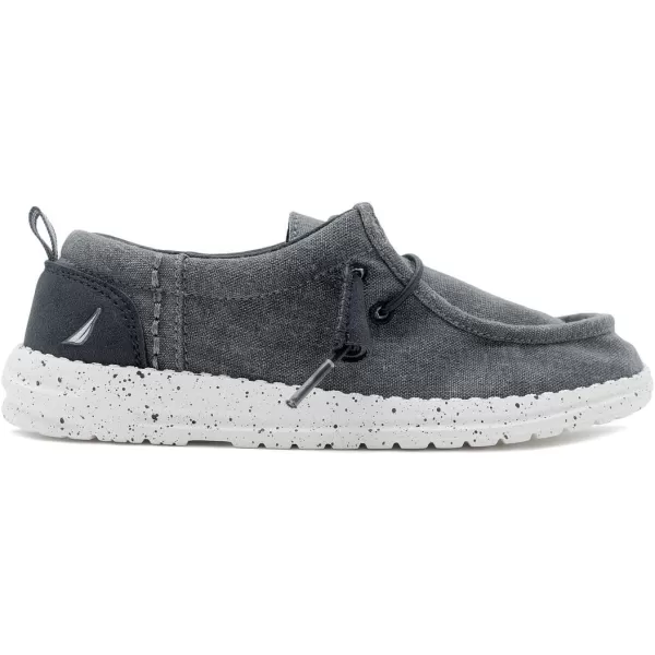 NAUTICA Kids Boys Youth Comfort Loafers LaceUp Boat Shoe Lightweight Casual Stretch SneakerLittle KidBig Kid RushfordBlack Wash