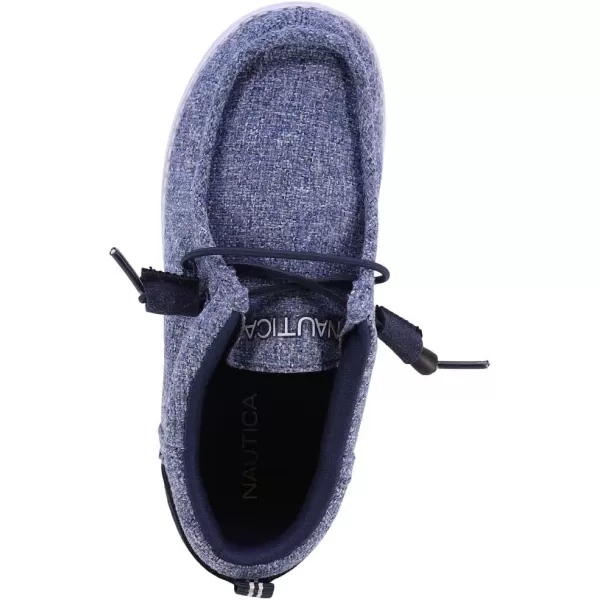 NAUTICA Kids Boys Youth Comfort Loafers LaceUp Boat Shoe Lightweight Casual Stretch SneakerLittle KidBig Kid RushfordDenim Tweed