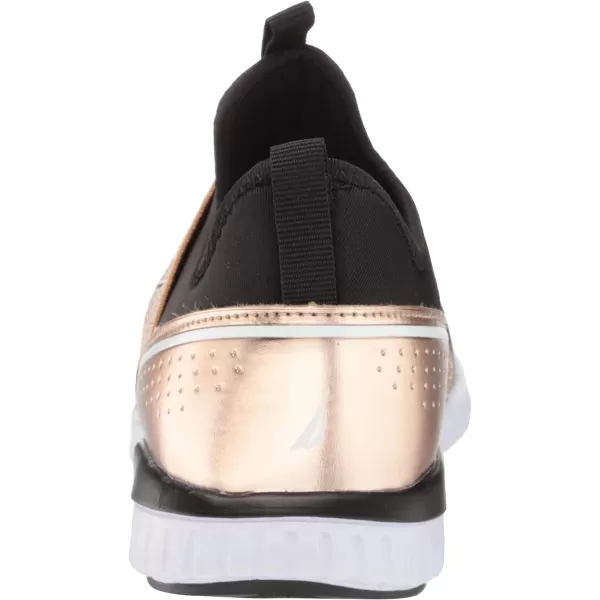 NAUTICA Kids Girls Youth Athletic Fashion Sneakers  SlipOn Style for Little Kids and Big KidsAlois Sagablack Gold Metallic