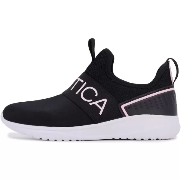 NAUTICA Kids Girls Youth Athletic Fashion Sneakers  SlipOn Style for Little Kids and Big KidsAloiseblack Peony