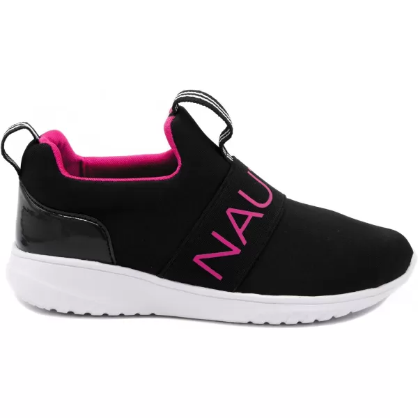 NAUTICA Kids Girls Youth Athletic Fashion Sneakers  SlipOn Style for Little Kids and Big KidsBlack