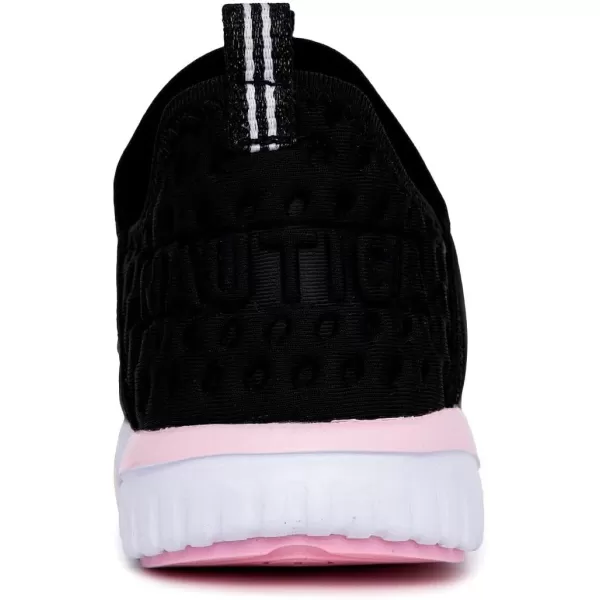 NAUTICA Kids Girls Youth Athletic Fashion Sneakers  SlipOn Style for Little Kids and Big KidsBlack Metallicmalin