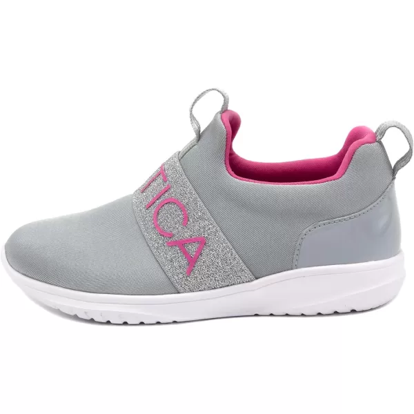 NAUTICA Kids Girls Youth Athletic Fashion Sneakers  SlipOn Style for Little Kids and Big KidsGrey