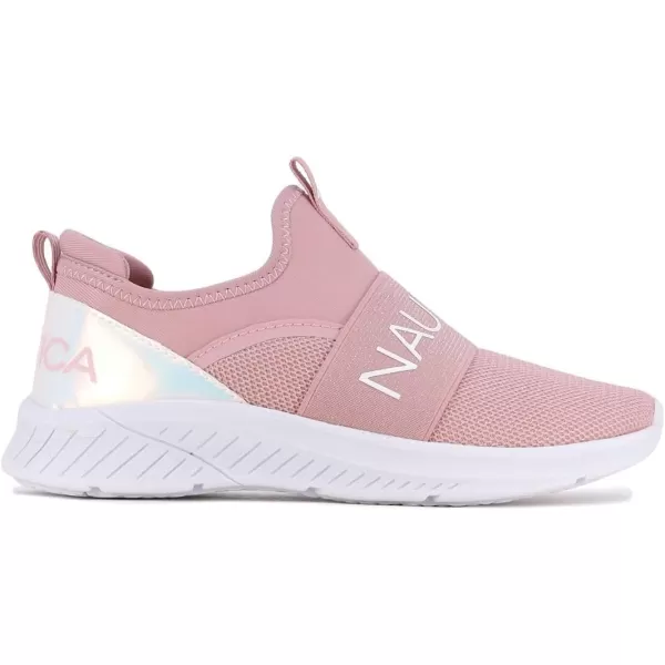 NAUTICA Kids Girls Youth Athletic Fashion Sneakers  SlipOn Style for Little Kids and Big KidsMauve Iridescentthundergust