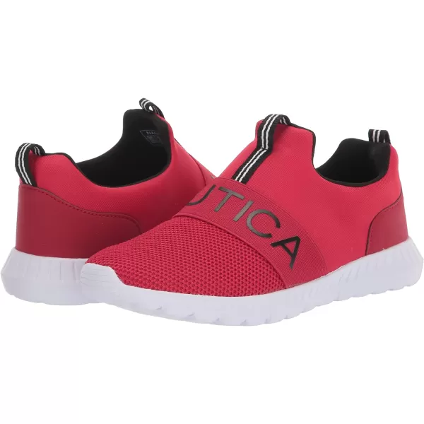 NAUTICA Kids Girls Youth Athletic Fashion Sneakers  SlipOn Style for Little Kids and Big KidsRed Solid