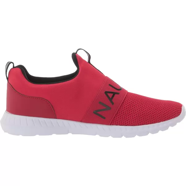 NAUTICA Kids Girls Youth Athletic Fashion Sneakers  SlipOn Style for Little Kids and Big KidsRed Solid