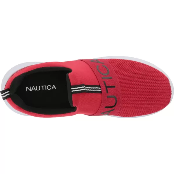 NAUTICA Kids Girls Youth Athletic Fashion Sneakers  SlipOn Style for Little Kids and Big KidsRed Solid