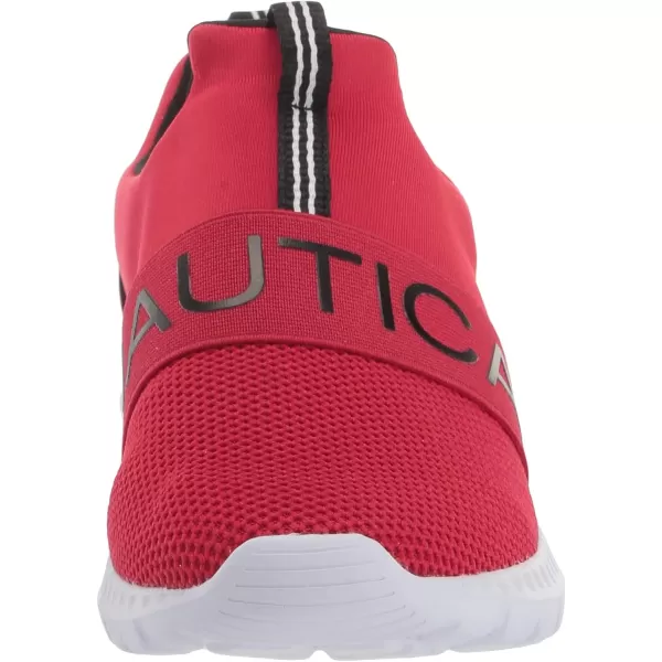 NAUTICA Kids Girls Youth Athletic Fashion Sneakers  SlipOn Style for Little Kids and Big KidsRed Solid