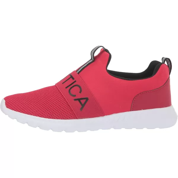 NAUTICA Kids Girls Youth Athletic Fashion Sneakers  SlipOn Style for Little Kids and Big KidsRed Solid