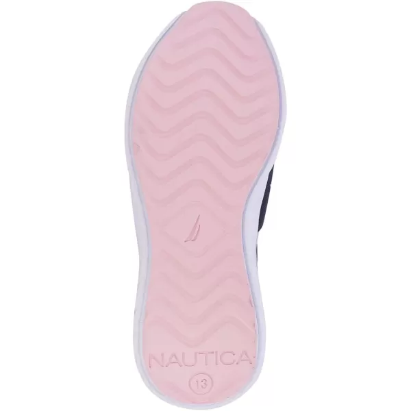 NAUTICA Kids Girls Youth Athletic Fashion Sneakers  SlipOn Style for Little Kids and Big KidsTuvanavy Iridescent Pink