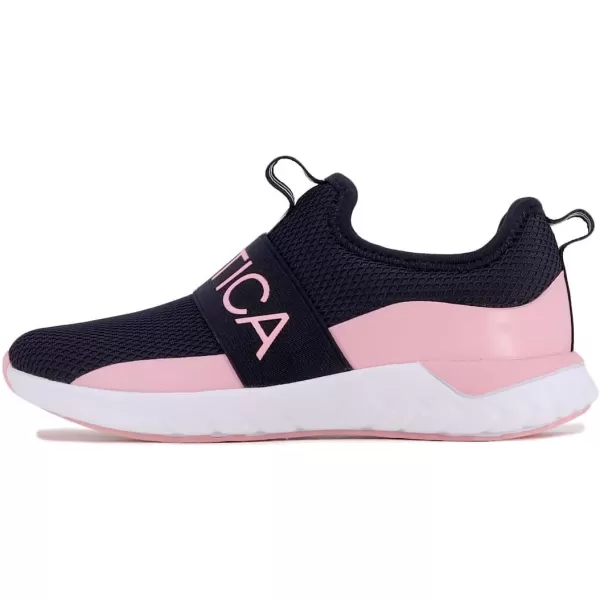 NAUTICA Kids Girls Youth Athletic Fashion Sneakers  SlipOn Style for Little Kids and Big KidsTuvanavy Peony Pink