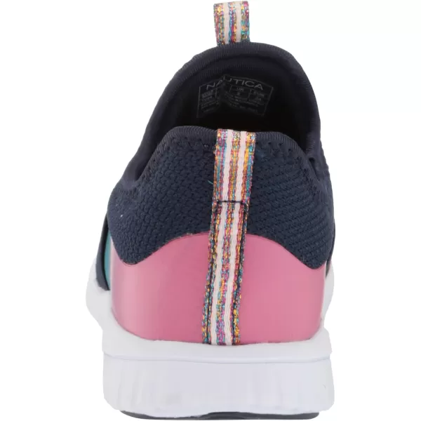 NAUTICA Kids Girls Youth Athletic Fashion Sneakers  SlipOn Style for Little Kids and Big KidsTuvanavy Rainbow