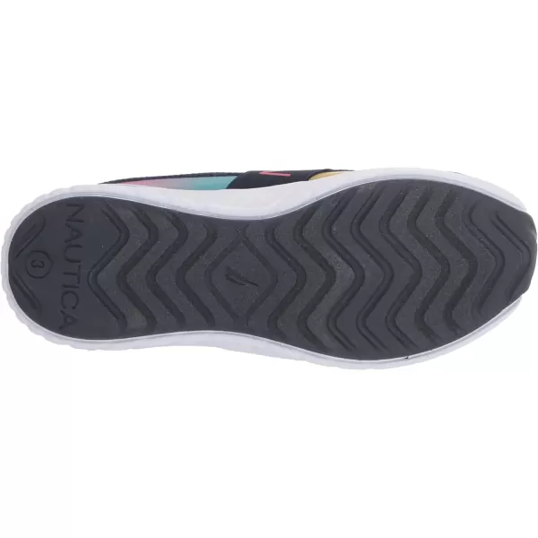 NAUTICA Kids Girls Youth Athletic Fashion Sneakers  SlipOn Style for Little Kids and Big KidsTuvanavy Rainbow