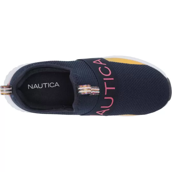 NAUTICA Kids Girls Youth Athletic Fashion Sneakers  SlipOn Style for Little Kids and Big KidsTuvanavy Rainbow