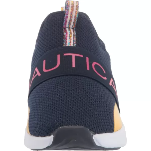 NAUTICA Kids Girls Youth Athletic Fashion Sneakers  SlipOn Style for Little Kids and Big KidsTuvanavy Rainbow