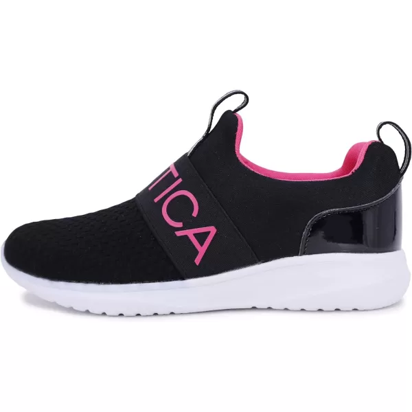 NAUTICA Kids Girls Youth Athletic Fashion Sneakers  SlipOn Style for Little Kids and Big KidsWaffleblackPink