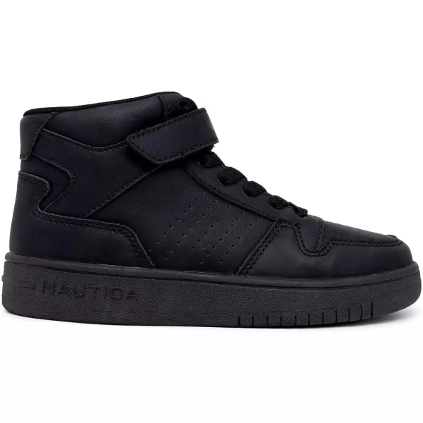 NAUTICA Kids Horizon Sneaker LaceUp Fashion Shoe BootLike High Top for Boys and Girls Big KidLittle Kid SizesBlackjarrel
