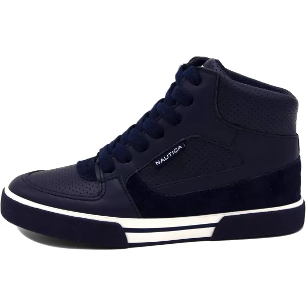 NAUTICA Kids Sneaker LaceUp Fashion Shoe with BootLike High Top Design for Boys and Girls Big KidLittle Kid Sizes  HorizonNavy