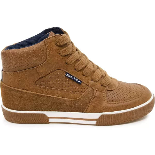 NAUTICA Kids Sneaker LaceUp Fashion Shoe with BootLike High Top Design for Boys and Girls Big KidLittle Kid Sizes  HorizonTan