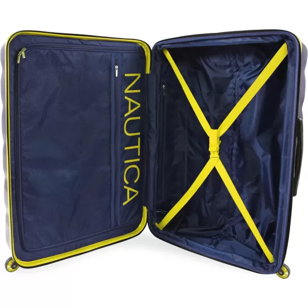 NAUTICA Lightview 3pc Hardside Luggage Set NavyYellowNAUTICA Lightview 3pc Hardside Luggage Set NavyYellow